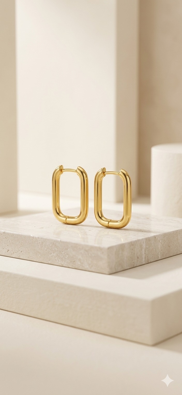 Gold Heart Studs